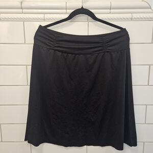 Tranquility by Colorado Clothing Black A-Line Skirt with Ruched Waistband